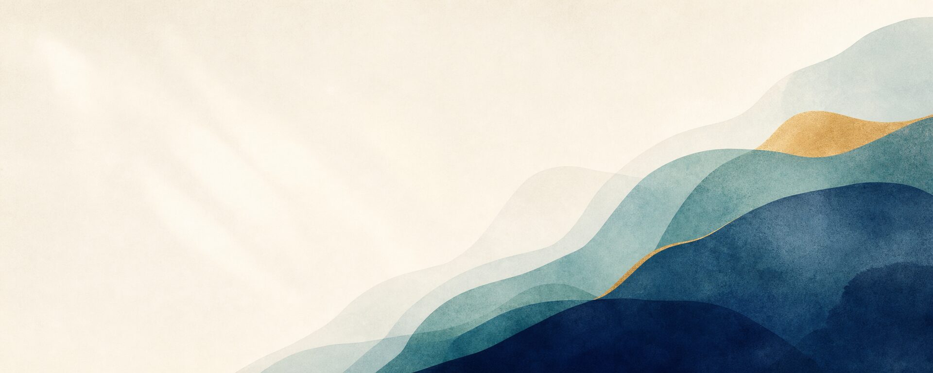 Abstract artwork of gentle ascending forms suggesting growth and steadier ground